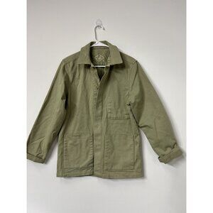 Alex Crane Men’s Small Canvas Kite Chore Jacket Sage Green Cotton
